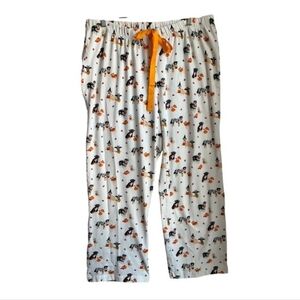Lands End Large Halloween Novelty All Over Dog Print Pajama Lounge Pants